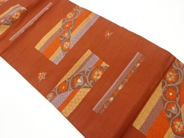 JAPANESE NAGOYA OBI / WOVEN ABSTRACT STRIPE